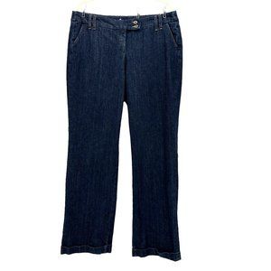 Boden Dark Denim Cuffed Wide Leg Jeans Womens 12L - Long